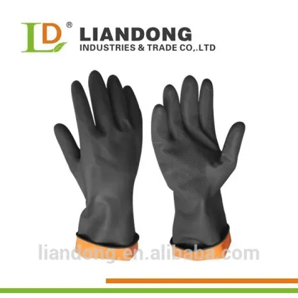 Industrial latex diamond plam gloves