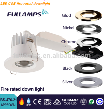 Fullamps UK Standards SGS BS476 new product hot sale 9W COB fire rating downlights IP65
