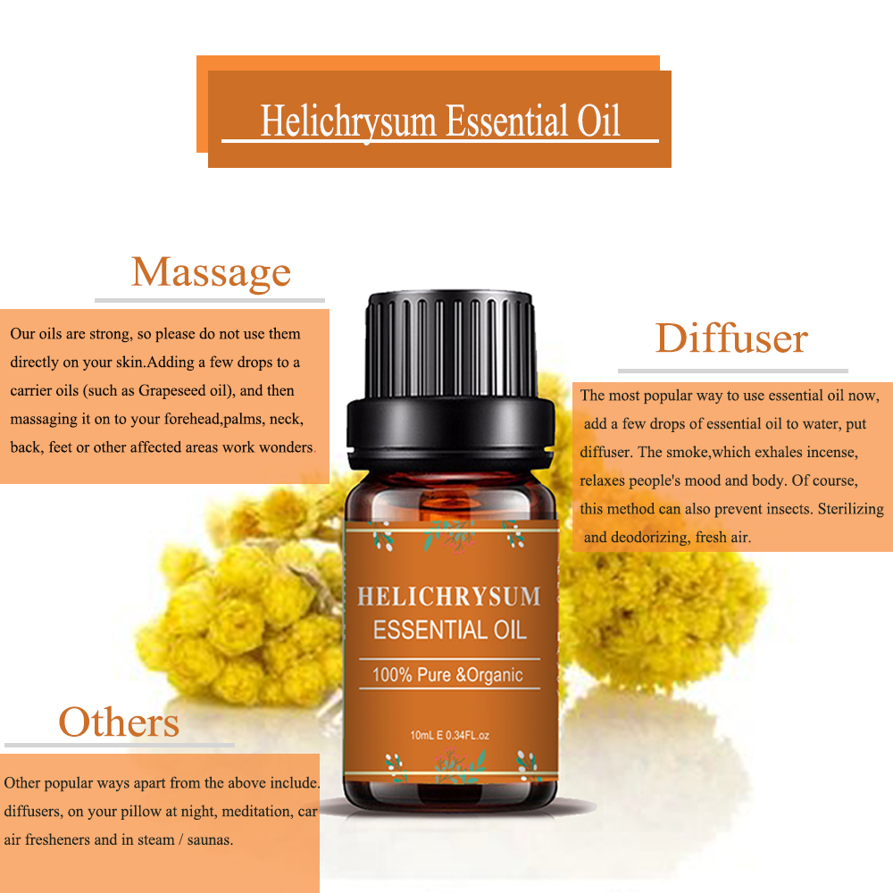 Asili ya Helichrysum Aromatherapy Mafuta muhimu