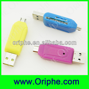 2014 Newest!!! Micro OTG/USB Multi-Function USB TF Card Reader For Samsung Tab