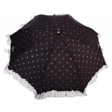 Ruffle Lace Manual Open Straight Umbrella Parasol