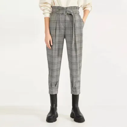 Fashion Lady Long Waist Slim Fit Long Pants