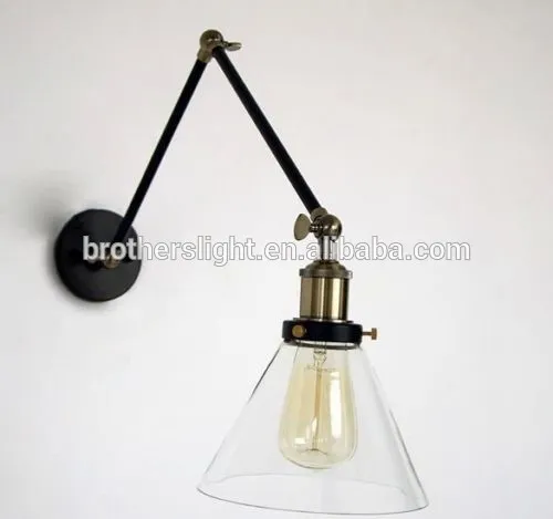 Retro-Arm-Ajust-Wall-lamp-Glass-Cover-Light-Home-Bar-Club-Decoration-Edison-Bulb
