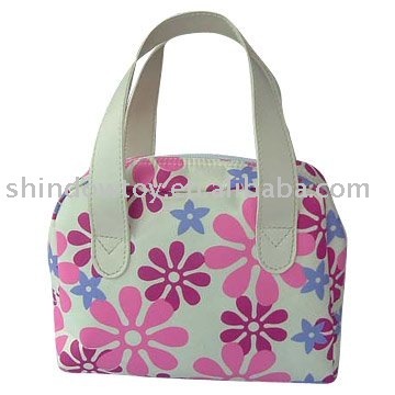 cheap Fashion Cosmetic Bag with sunflower printing with handle