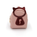 Cat PU girdling make up coin purse