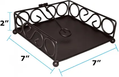 Black Scroll Collection Napkin Holder