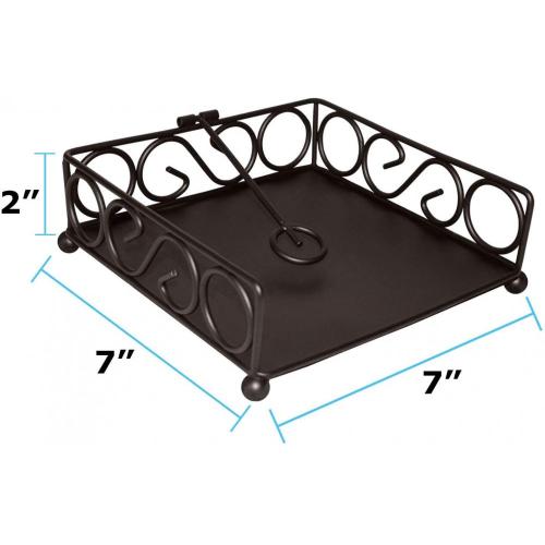 Black Scroll Collection Napkin Holder