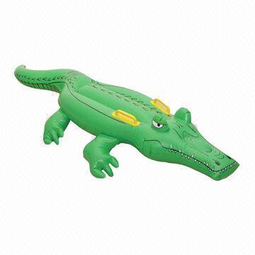 Inflatable Crocodile Ride-on, Easy Grasp, Customized Colors, Logos and Sizes Available