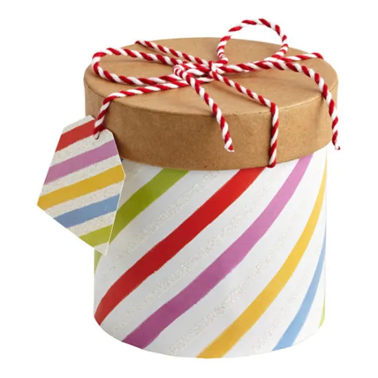 Custom Twine Trinket Round Boxes Candles Rigid Packaging