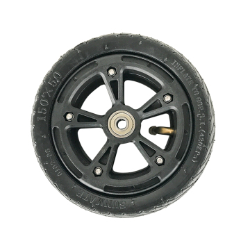 Sunmate 150x50 Pneumatic Skateboard Wheel with Lightweight Nylon Hub and 8mm Bearing Hole for Mountain Boards