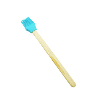 testa di spazzola da cucina in silicone di legno