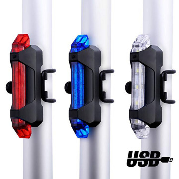 Luce di coda per bicicletta portatile ricaricabile ricaricabile USB - Luce di avvertimento lampeggiante per mountain bike
