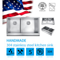 CUPC Handmade Stainless Steel Farmhouse Kitchen Sink