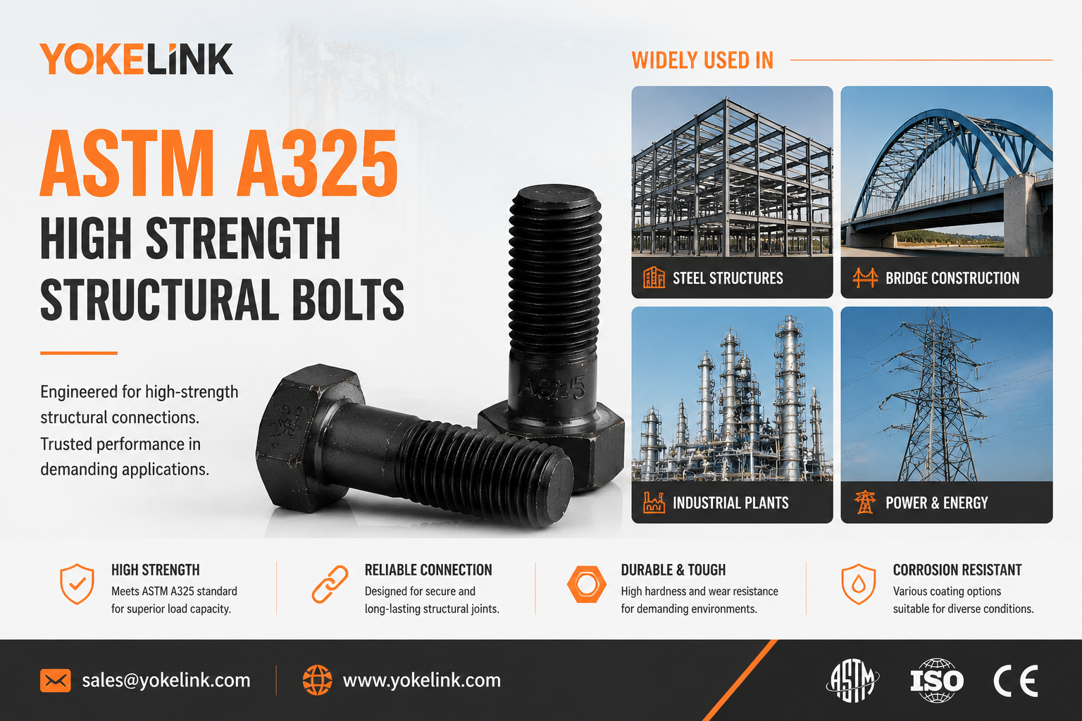 A325 Hex Structural Bolts (3)