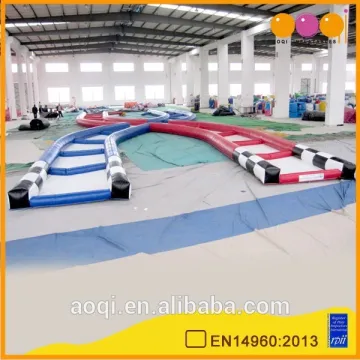 AOQI customized inflatable water walker game equipment race track fun water game race track for sale