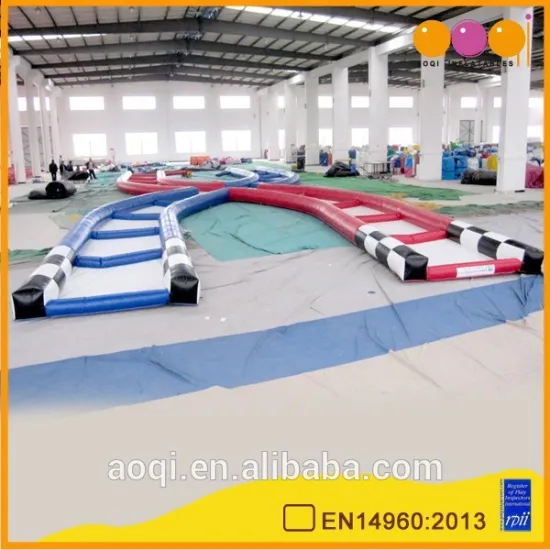 AOQI customized inflatable water walker game equipment race track fun water game race track for sale