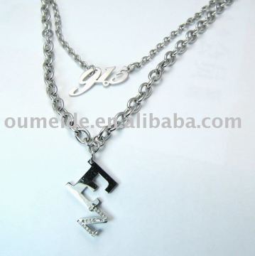 OEM/ODM Metal Factory titanium necklace with letter