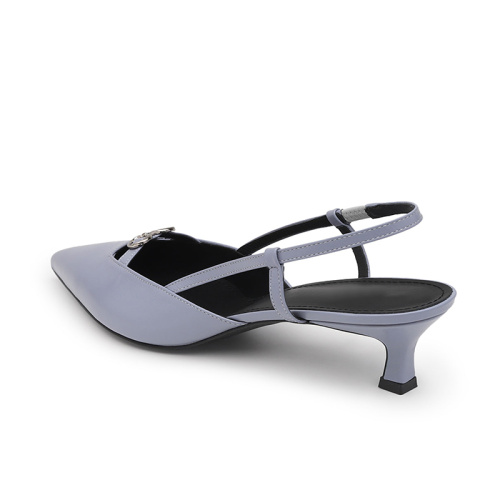 Chic Casual Sandals with Delicate Cat Heel