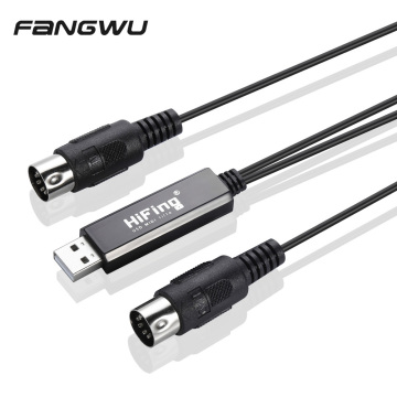 Hifing USB Type 2 tot 5-pins MIDI-kabeladapter voor Q5 Converter: Music Keyboard Transformator Cable