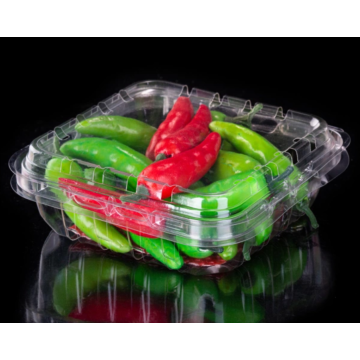 Plastic box for vegetable packaging