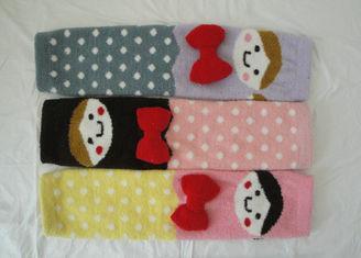 Cartoon Kids Cashmere Knitted Leg Warmers , Dots Pattern Fo