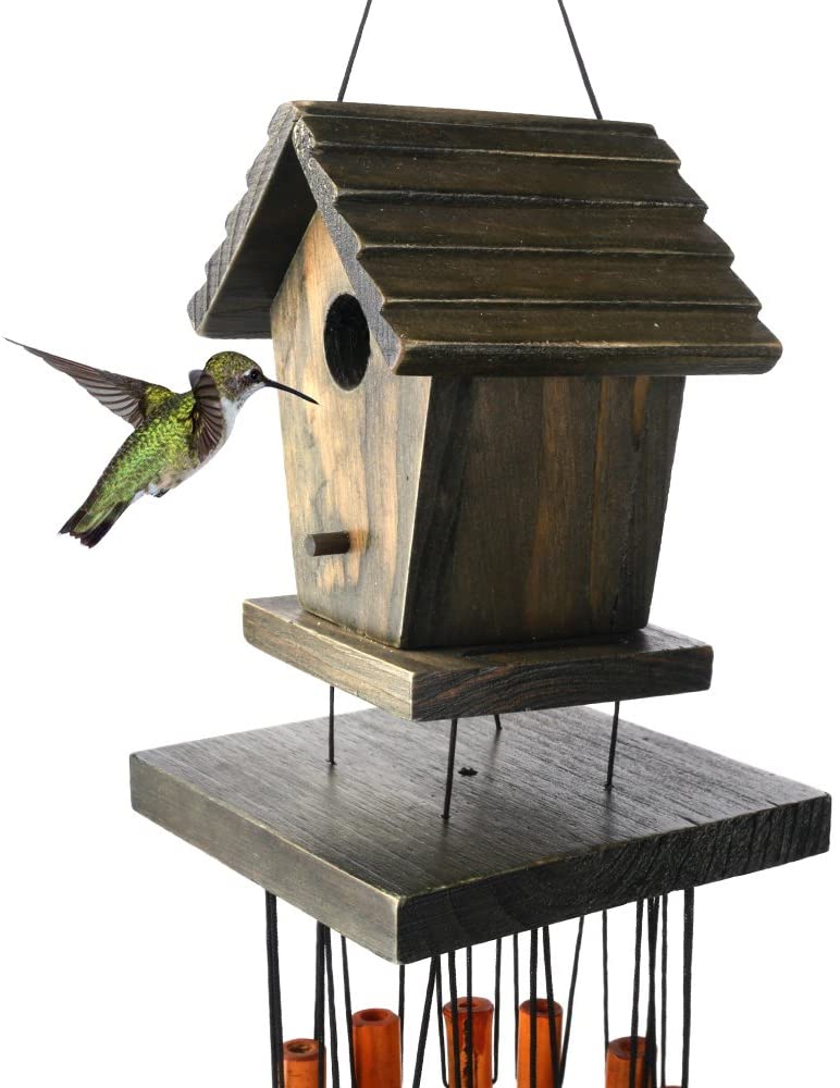 Bamboo Wooden Birdhouse Chimes