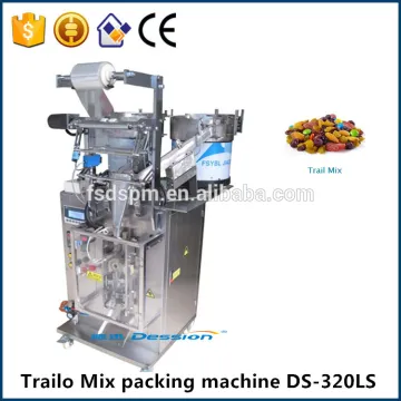 55g trial mix snack food sachet low cost full 304 Staniless steel semi automatic vertical filling packing machine China factory
