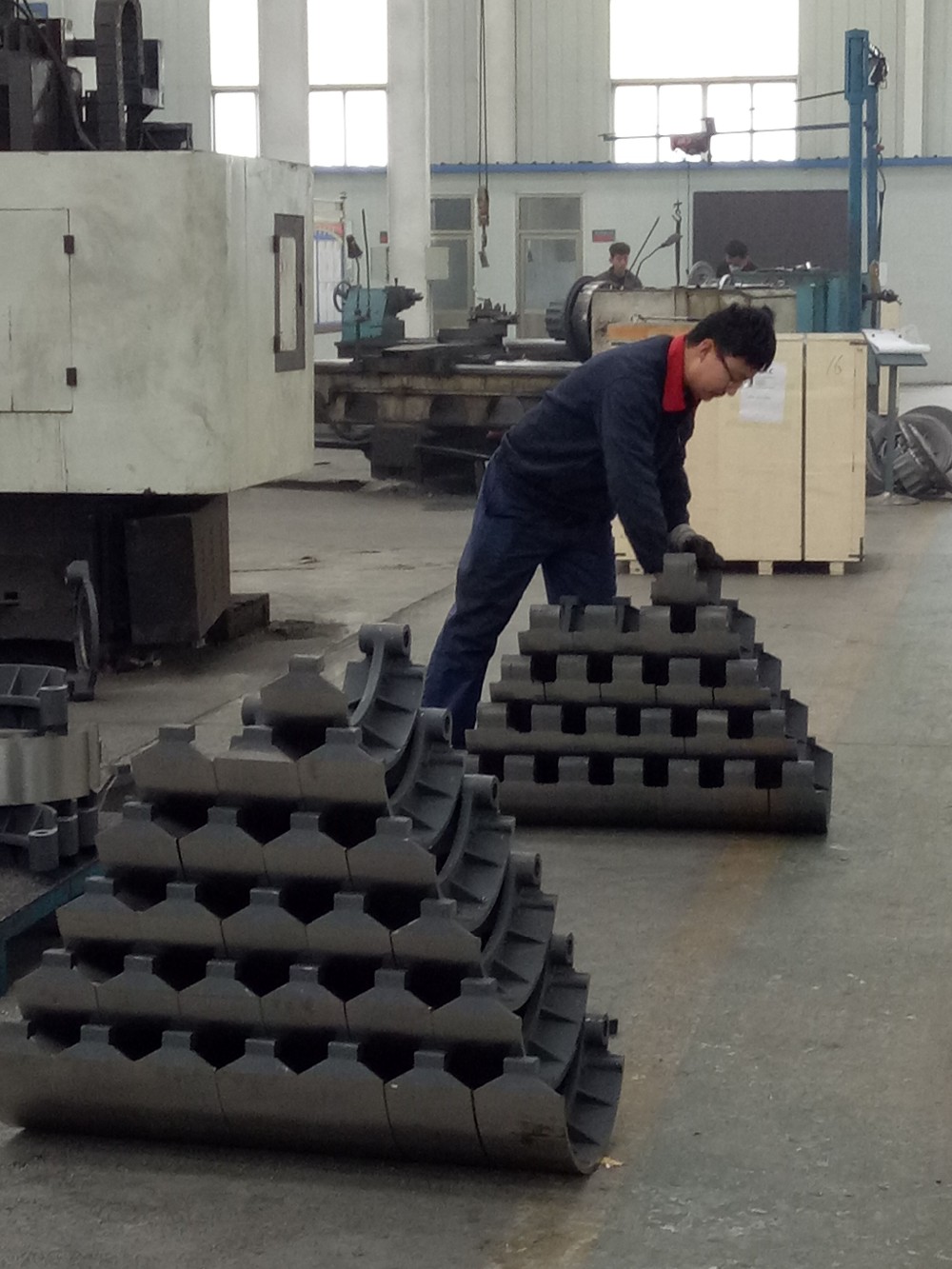 Brake shoe production