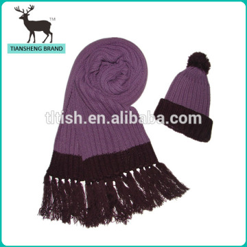 Fanshion knitted scarf, hat