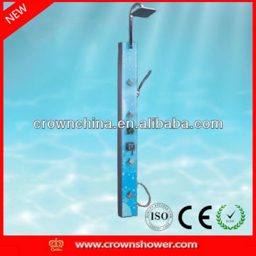 tempered glass board stainlee steel top shower shower panel (HG-204)