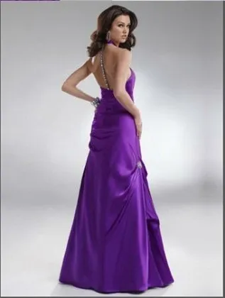 Oem Halter Floor Length Satin Spaghetti Straps A Line Western Wedding Bridesmaid Dresses