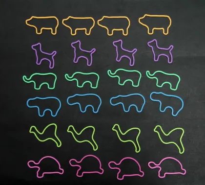 animal shaped silicone rubber band hair elastic rubber band