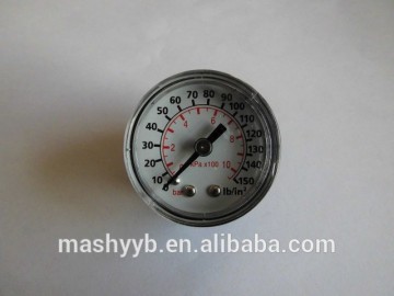 high quality widely used air pump pipe pressure gauge with BSP thread