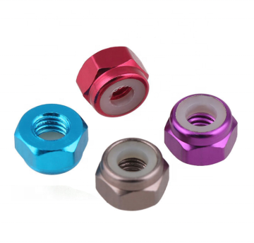 Nylon Insert Nut Aluminum Alloy Self-locking Nut