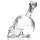 Crystal Skull Head Vodka Bottle Creative Gothic Wine Vodka Decanter (550ML)