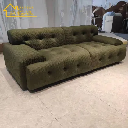 Modern Minimalist Roche Bobois 3 Seater Fabric Sofa Set