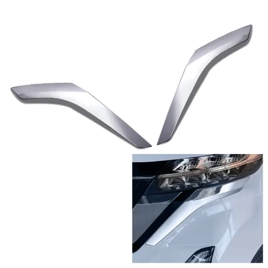 OEM ODM Auto Accessories Exterior Chrome Headlight Lamp Cover Trim for Nissan Roox 40 2020