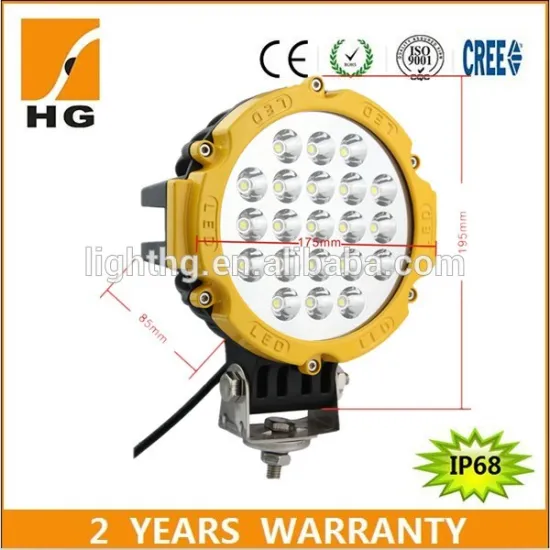 63w led work light 7inch round lamp for ATV truck trailer