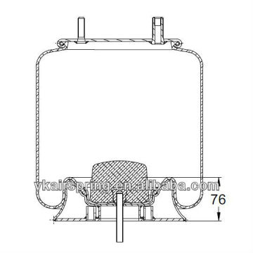 DAYTON 352-9294 gas-filled air bellow 1R11-915 rubber air suspension system/ truck spare parts steel piston