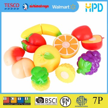 2017 hot selling funny educational toys kids toy for sale 24 pcs kitchen set toy plastic cutting food toy play set