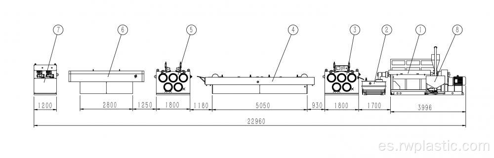 Línea de extrusión de monofilamento plano