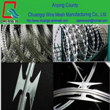 top quality with low price galvanized razor barbed wire blade barbed wire, razor wire for sale(top quality manufacturer)