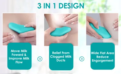 Red Blue Light Lactation Breast Massager