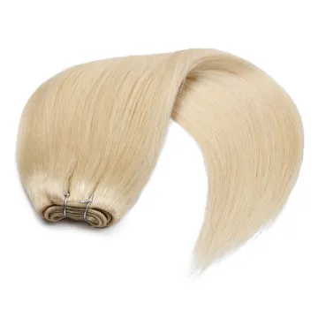 Top Quality Hair Extension Hand Tied Skin Weft Silky Straight European Remy Human Hand Tied Hair Weft