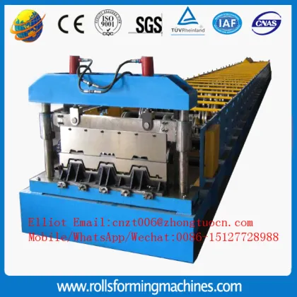 Metal floor decking machine