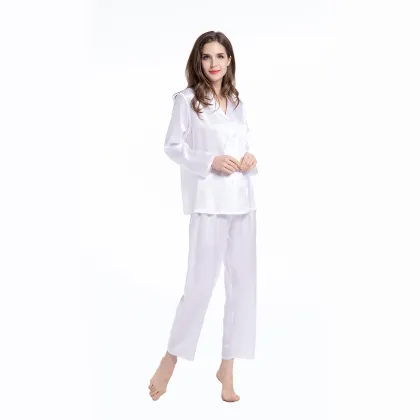 19Momme Silk Pajama Set Full Length Ladies