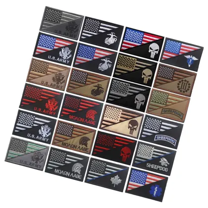 Wholesale Machine Embroidered Flag Patches USA Punisher Sparta Pattern