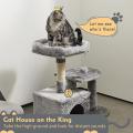 Torre de gatinho com scratching post para casa interna