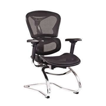 High-Quality Low-Back Black Full Mesh Visitor Conference Executive Office Chair