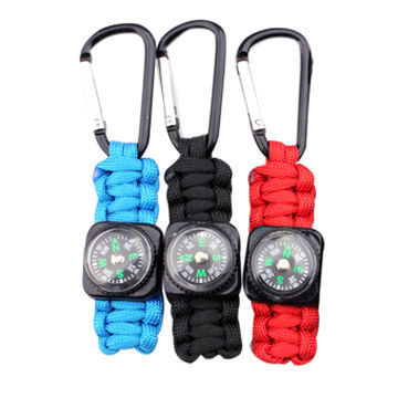Hot Paracord Compass Rope Bracelet Wristband Survival Camping Hiking Climbing